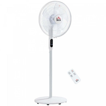 Homcom Ventilateur Sur Pied 18 Pouces Avec Minuterie 18h|Homcom 18-inch Pedestal Fan With 18h Timer