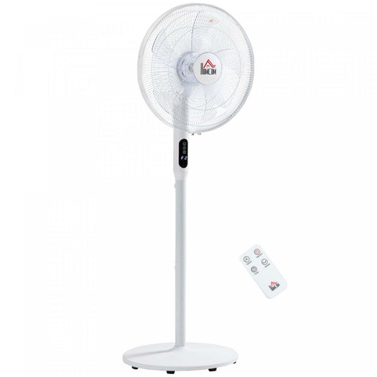 Homcom Ventilateur Sur Pied 18 Pouces Avec Minuterie 18h|Homcom 18-inch Pedestal Fan With 18h Timer