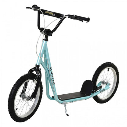 Aosom Trottinette Jeunesse Trottinette de Rue Pour Adolescents Enfants Jouet À Roue Gonflable de 16'' Double Freins Avant et Arrière