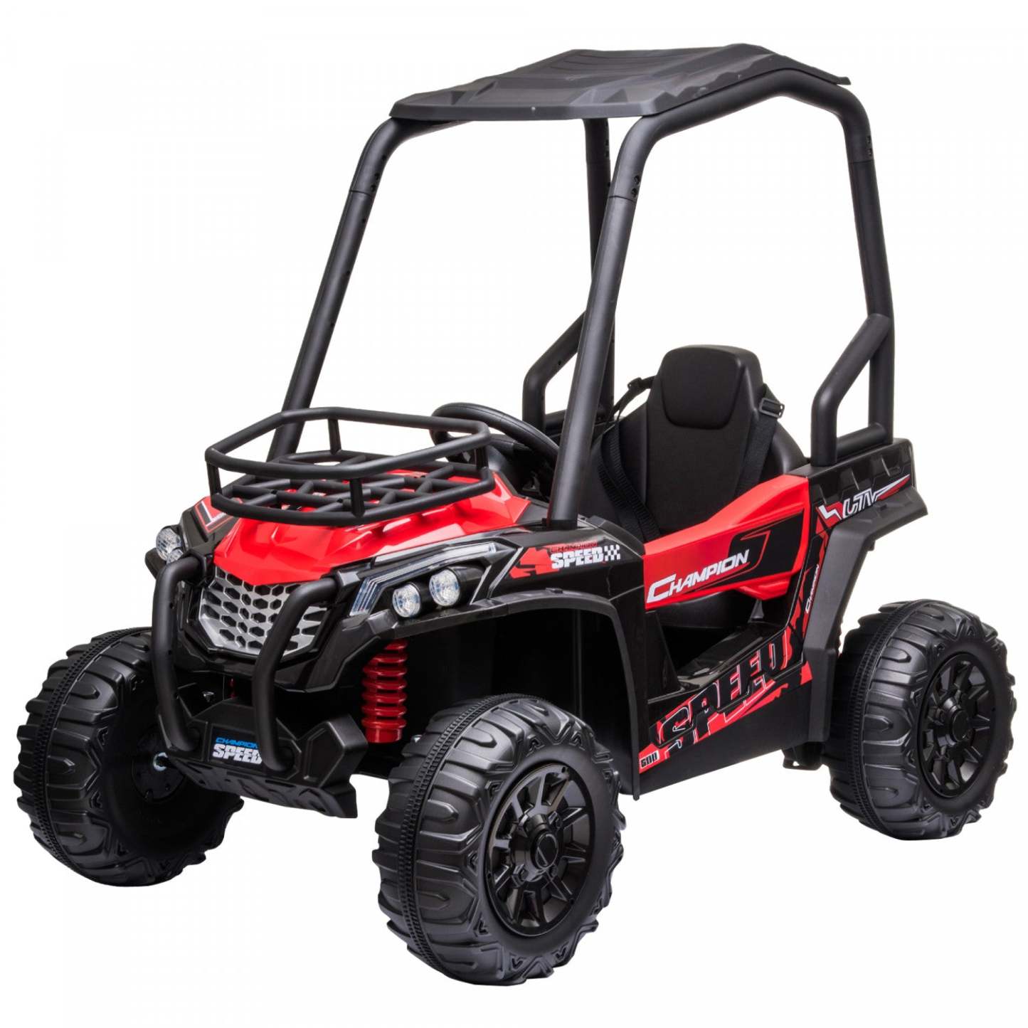 Aosom Kids Ride On Car 12v Battery-powered Electric Off-road Utv Toy 1.8-3.7 Mph Avec Toit Haut Pare|Jouet Utv Tout-terrain Pour Enfants A Batterie 12v Aosom 1,8-3,7 Mph Avec Télécommande Parentale AT