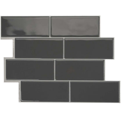 Smart Tiles peler et coller 4 feuilles 12 x 9 Dosseret - Metro Grigio