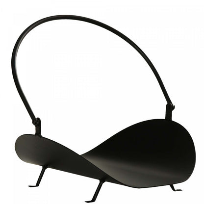 Outsunny 16 Porte-bûches De Bois De Chauffage Porte-bûches De Cheminée Courbé Porte-panier De Rangement En Bois Avec Poignée, |Outsunny 16 Porte-buches De Cheminee Incurve Porte-buches De Cheminee Porte-panier De Rangement En