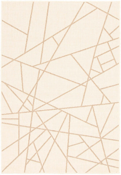Sadie Abstract Champagne-Taupe Area Rug - 5'3 x 7'7|Carpette Sadie Abstract champagne taupe - 5 pi 3 po x 7 pi 7 po| D28MMRLH