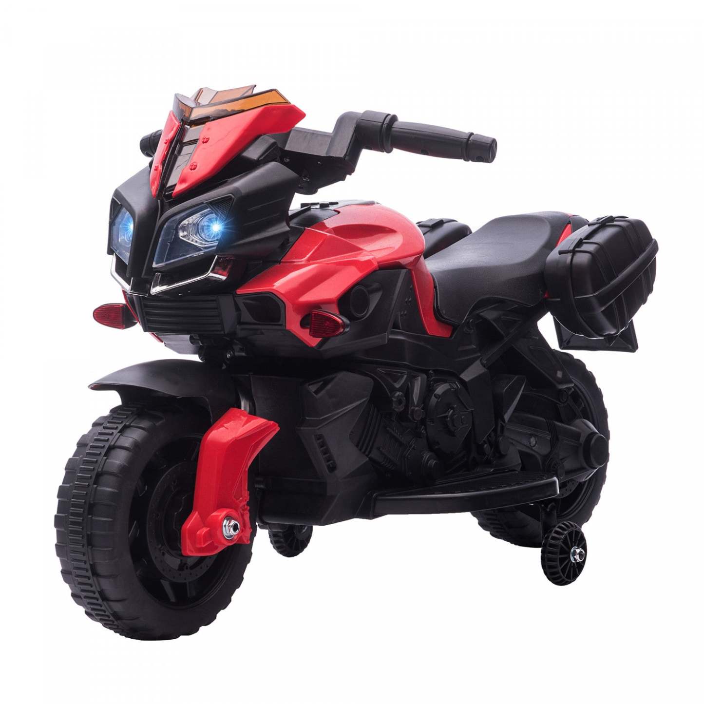 Aosom Enfants Moto Électrique à Pédales, Moto Tout-Terrain Électrique Alimentée par Batterie 6v avec Roues de Formation, Gif|Aosom Enfants Moto Électrique Ride-on Jouet Alimenté par Batterie Rechargeable 6v Klaxon Phare