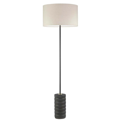 Dainolite Felicity 1 Light Floor Lamp Matte Black Beige Shade|Lampe à pied Felicity de Dainolite avec abat-jour beige, fini noir mat et 1 ampoule