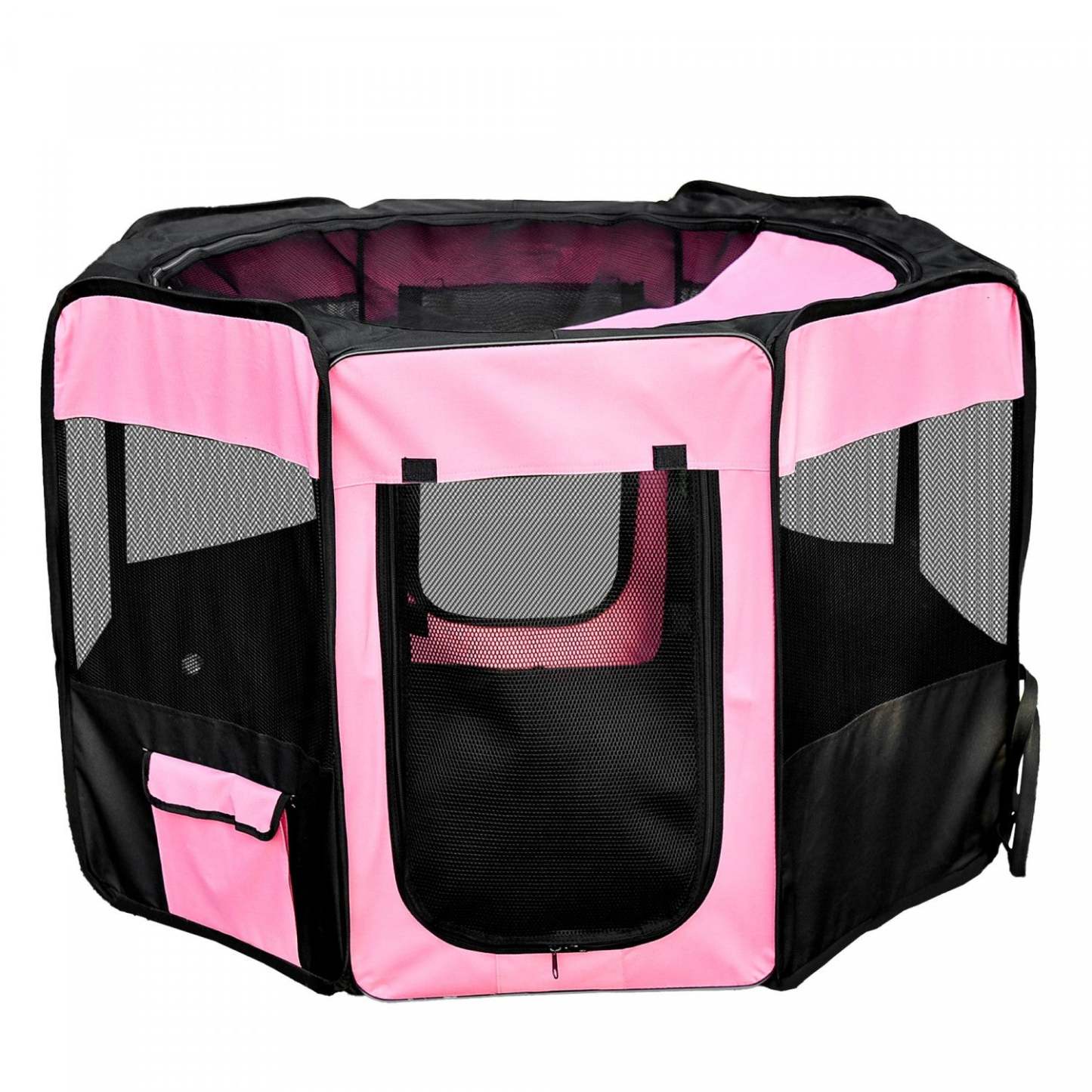 Pawhut 49.2 Tente de Pénalité Douce Pliable pour Animaux de Compagnie Chiot Chat Chien Exercice Caisse avec Sac de Transport Rose A|Pawhut 46 Pouces Parc Pour Animaux De Compagnie Doux Exercice Chiot Chien Stylo Caisse Portable Nouv