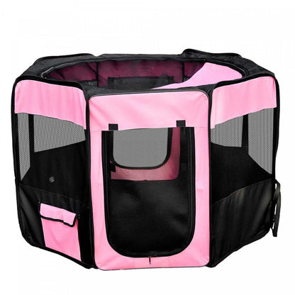 Pawhut 49.2 Tente de Pénalité Douce Pliable pour Animaux de Compagnie Chiot Chat Chien Exercice Caisse avec Sac de Transport Rose A|Pawhut 46 Pouces Parc Pour Animaux De Compagnie Doux Exercice Chiot Chien Stylo Caisse Portable Nouv