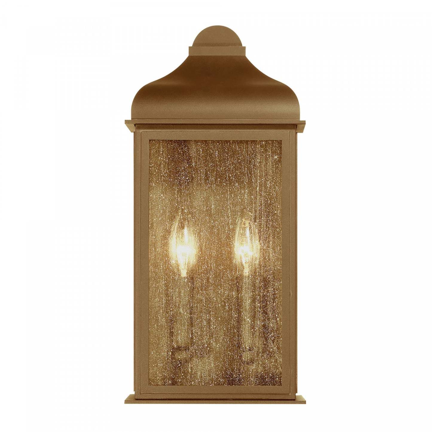 Madrid 2 Light Outdoor Wall Sconce, Weathered Brass Lamp | Applique Murale D’exterieur Madrid A 2 lampes, Laiton Vieilli