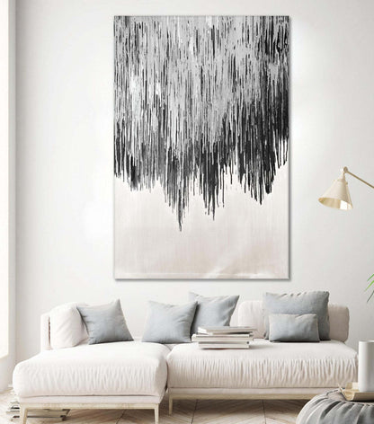 Œuvre d'art murale géante « Stained Shower II » 72 x 48