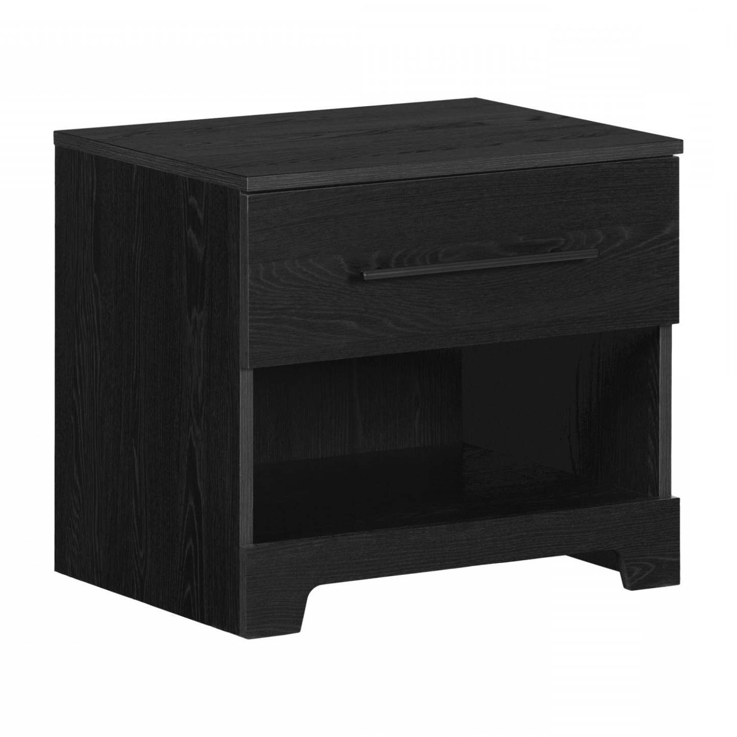 Primo 1-Drawer Nightstand - Black Oak|Table de nuit Primo à 1 tiroir - chêne noir