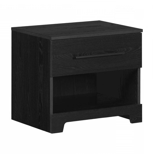 Primo 1-Drawer Nightstand - Black Oak|Table de nuit Primo à 1 tiroir - chêne noir
