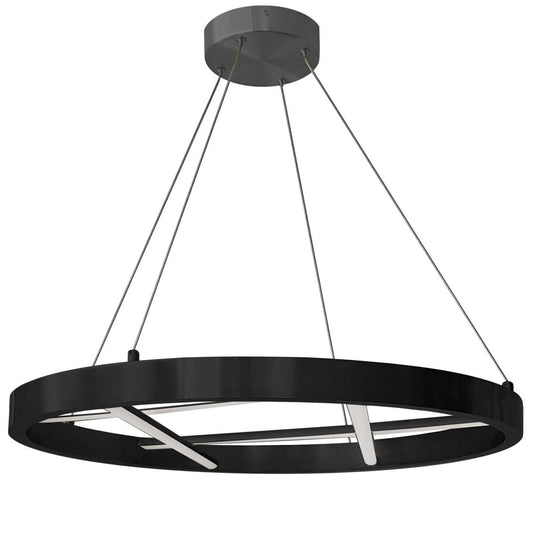 Dainolite Dante LED Chandelier 40w Noir Mat Blanc Silicone Diffuseur Lampe|Lustre Dante de Dainolite en silicone blanc qui diffuse la lumière, avec fini noir mat et ampoule à DEL de 40 W
