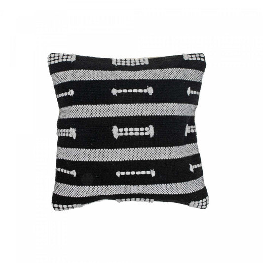 Cotton Handwoven Cushion Staple - Set of 2 Cushions|Coussin en coton tissé à la main à motif d’agrafes - ensemble de 2 coussins
