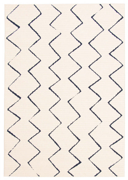 Tapis Kimi bleu-ivoire 201 x 290 cm | D86FZI4N