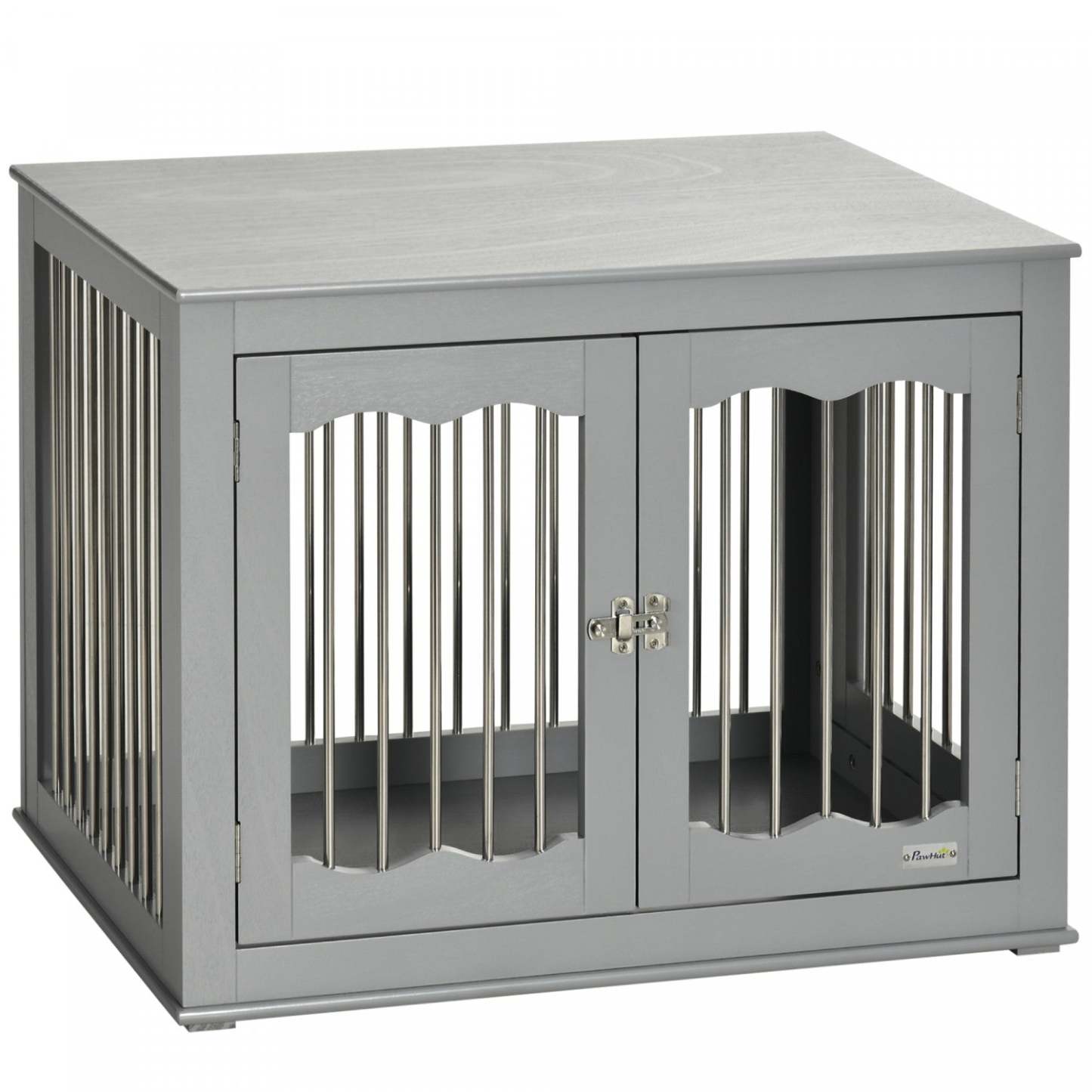 Pawhut Meuble De Niche Pour Chien, Niche Pour Chien 32 avec Trois Portes, Serrures, Cage Pour Chien