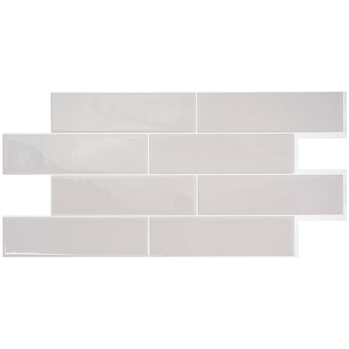 Smart Tiles peler et coller 2 feuilles 23 x 11 Dosseret - Oslo Gris