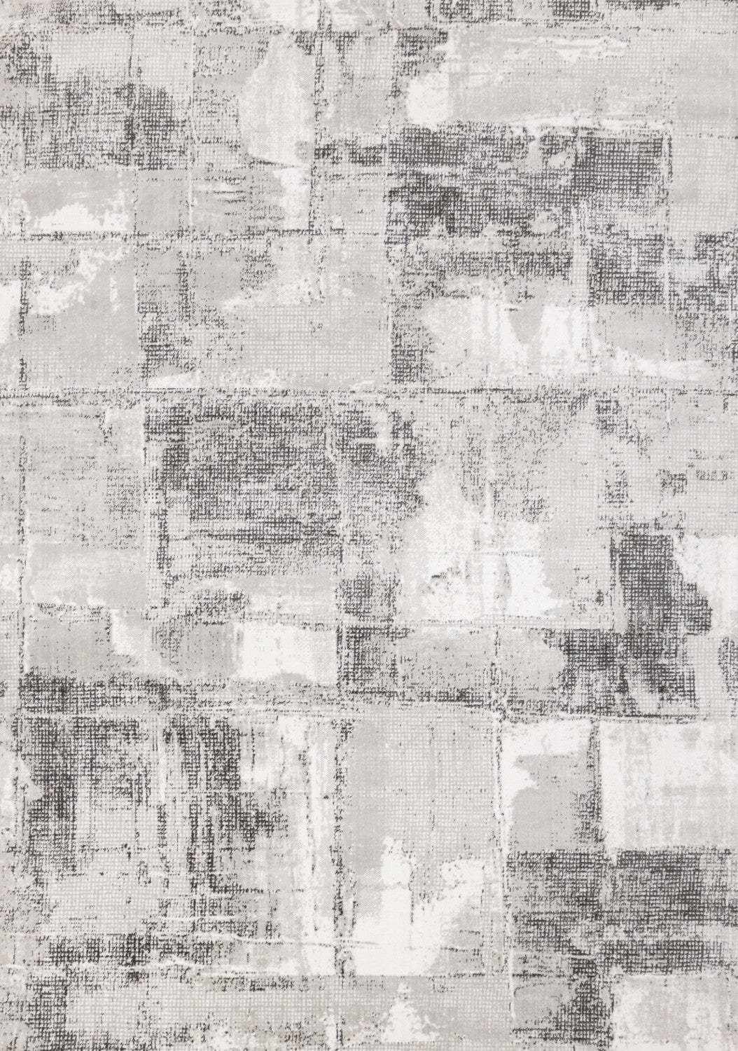 Carpette grise à motif abstrait lavable à la machine - 7 pi 10 po x 10 pi 6 po