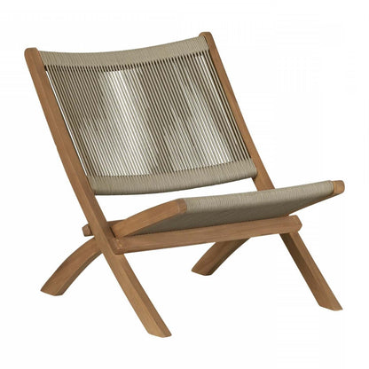 Agave Wood Rope Lounge Chair – Beige/Naturel|Fauteuil de détente Agave en bois et en corde - beige et naturel