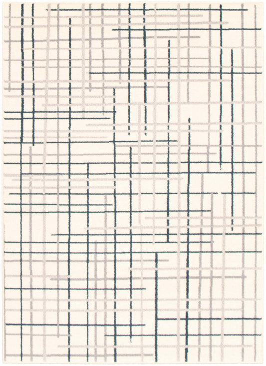 Taite Cream-Prol Area Rug - 3'11 x 5'7|Tapis Taite crème-couleur pétrole - 3 pi 11 po x 5 pi 7 po| D2ASHIUZ