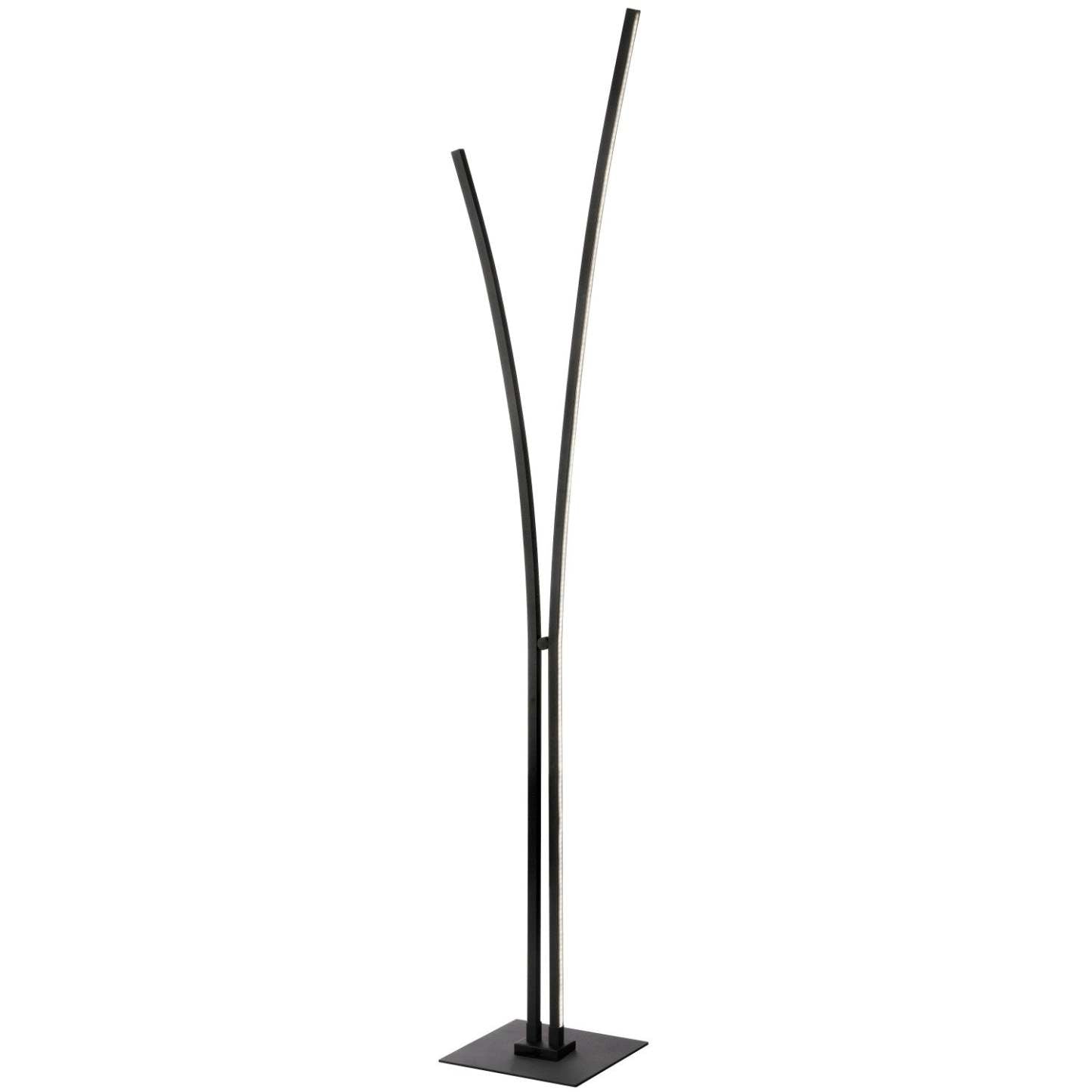 Dainolite Vincent Floor Lamp 34w Matte Black White Acrylic Diffuser|Lampe à pied Vincent de Dainolite en acrylique blanc qui diffuse la lumière, avec fini noir mat et ampoule de 34 W