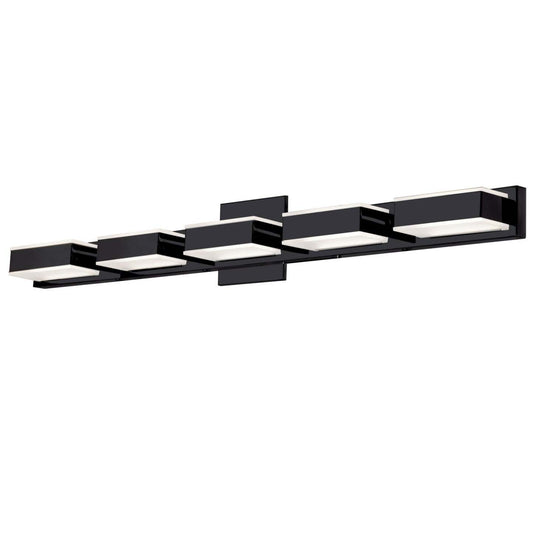 Dainolite Viola 5 Light LED Wall Vanity Light Matte Black Finish Lamp|Lumière de coiffeuse murale Viola de Dainolite avec fini noir mat et 5 ampoules à DEL