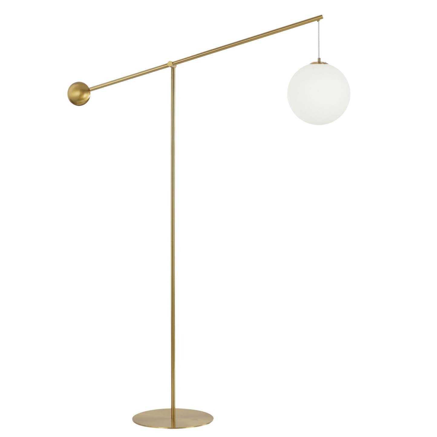 Dainolite Holly 1 Light Floor Lamp 106 H Aged Brass Opal White Glass|Lampe à pied Holly de Dainolite de 106 po de hauteur en verre blanc opale, avec fini laiton vieilli et 1 ampoule