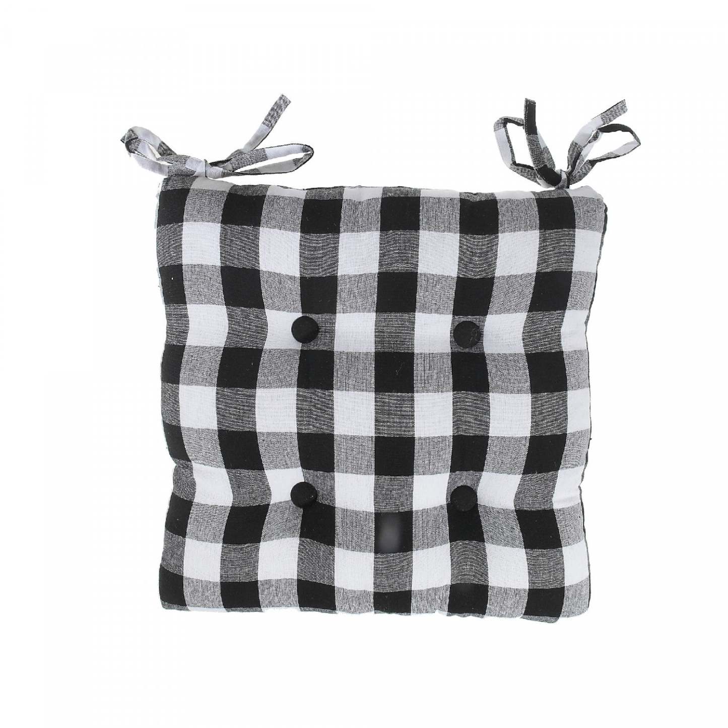 Coussin de chaise 18 x 18 White Buffalo-Set de 2 Coussins de chaise|Coussin de chaise 18 po x 18 po à point à carreaux blanc - ensemble 2 coussins de chaise