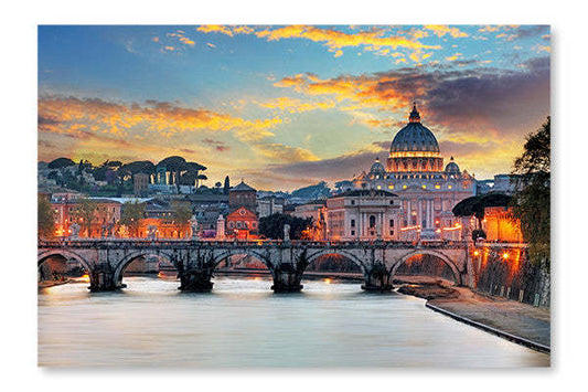 Vatican, Rome 28x42 Cadre d’art mural et panneau de tissu| Vatican, Rome 28 po x 42 po : Cadre d'art mural et panneau de tissu|D44GDDB2