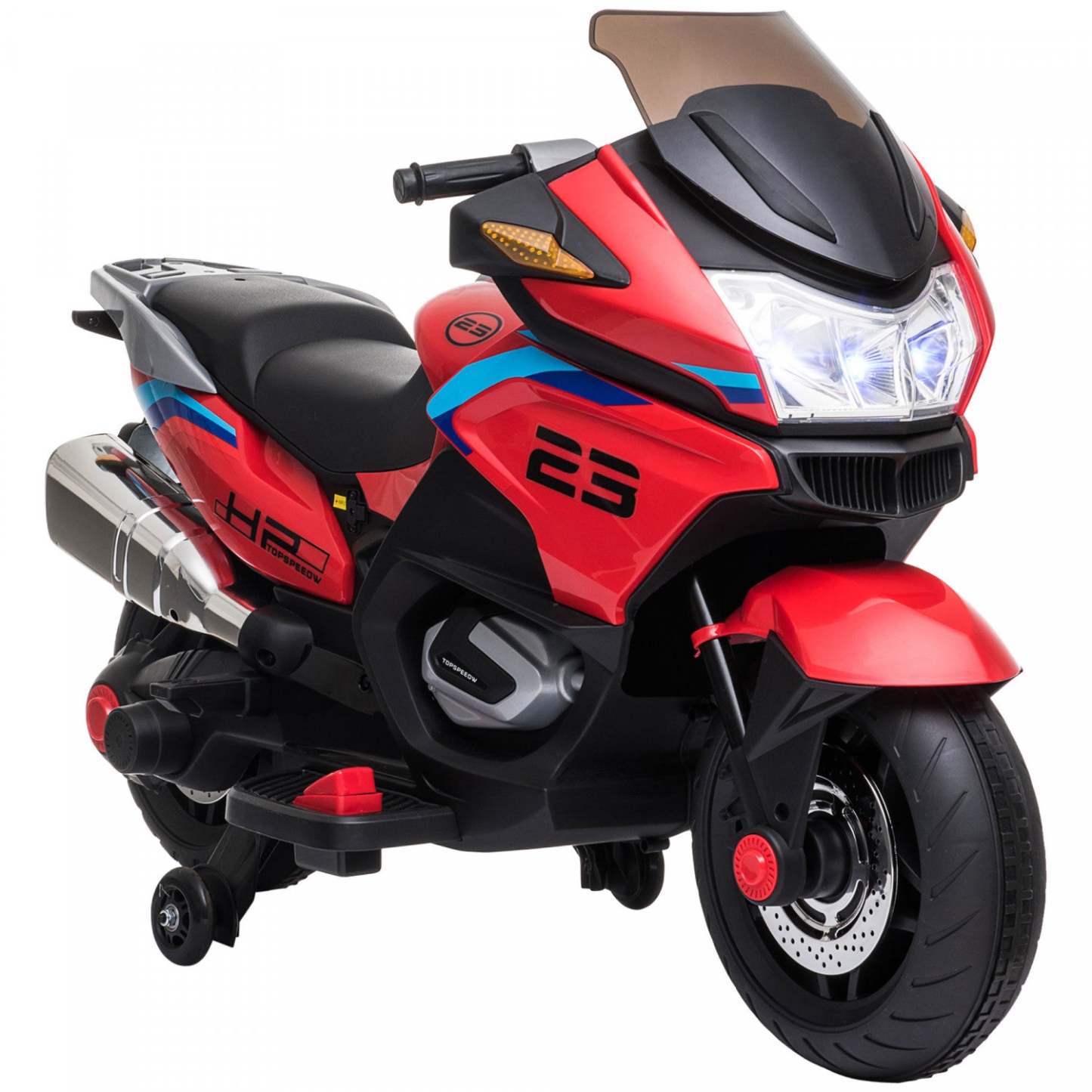 Aosom Moto Pour Enfants 12v Avec Roues D'entraînement, Moto Électrique Pour Enfants | Aosom Moto Pour Enfants Avec Roues D'entraînement, Jouet À Enfourcher 12 V Pour Les Enfants De 3 À 8