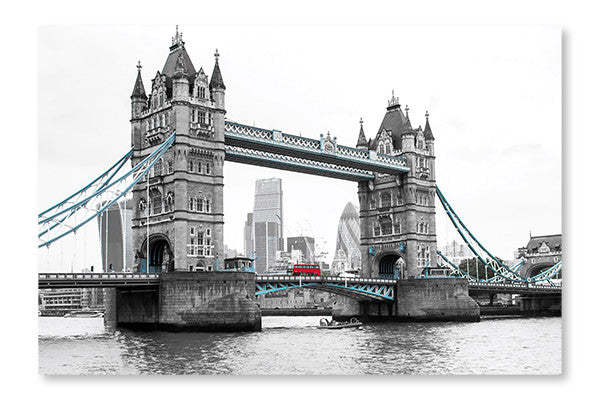 London Tower Bridge 24x36 : Cadre d'art mural et panneau de tissu | London Tower Bridge 24 po x 36 po : Cadre d'art mural et panneau de tissu | D44GJGIZ
