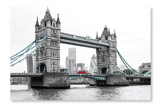 London Tower Bridge 24x36 : Cadre d'art mural et panneau de tissu | London Tower Bridge 24 po x 36 po : Cadre d'art mural et panneau de tissu | D44GJGIZ