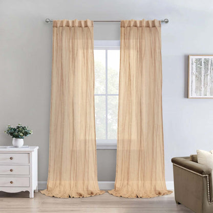 Habitat Paloma Blue Sheer Dual Header Curtain Panel - 52 x 63|Panneau de rideau transparent Paloma bleu à double têtes d'Habitat - 52 x 63