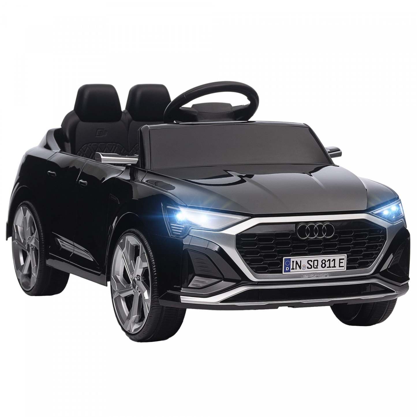 Qaba Audi Q8 Etron Sportback Voiture Electrique Pour Enfants Alimentee Par Batterie 12 V Avec Telecommande
