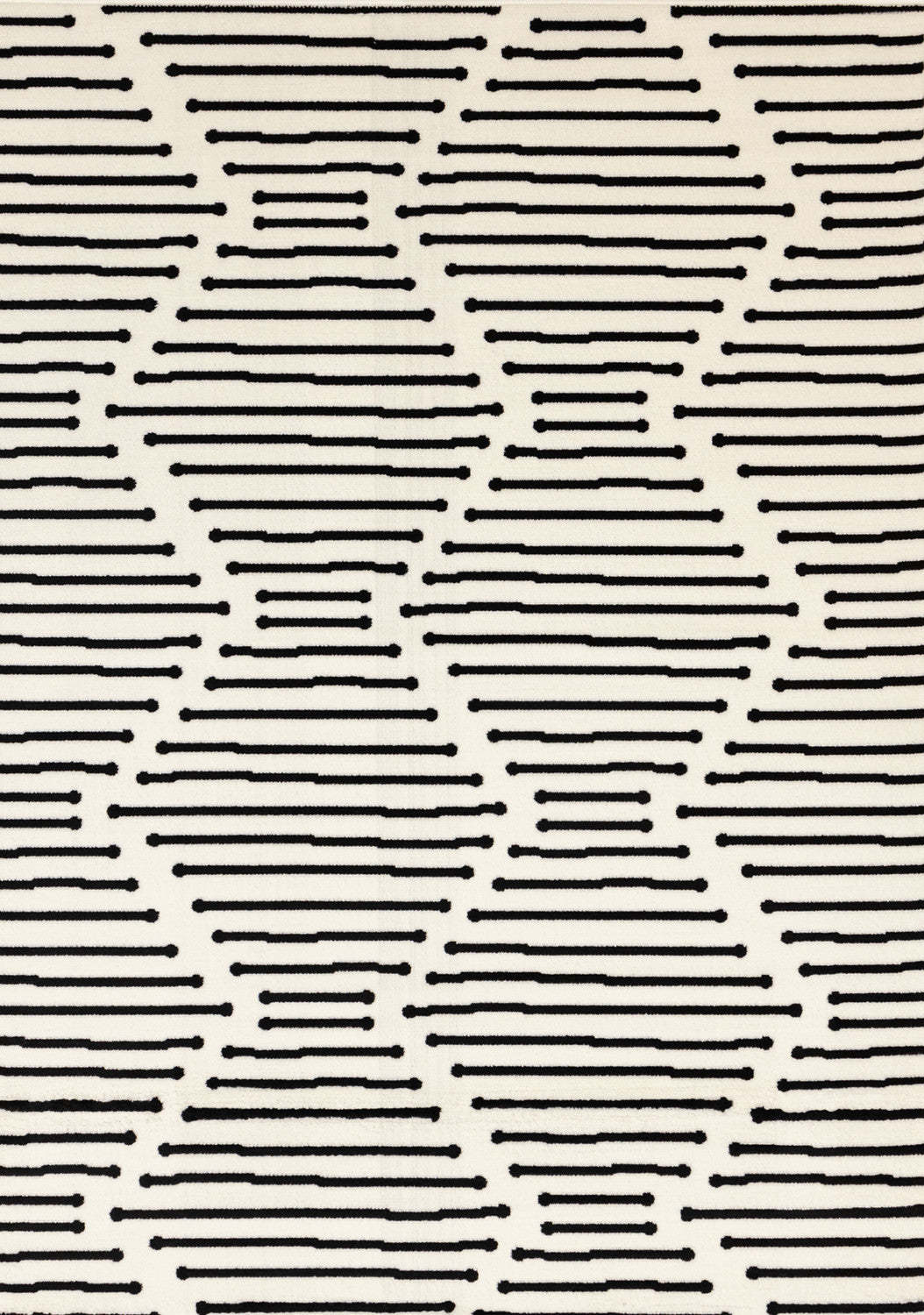 Forte Black White Stripes Area Rug - 2'7 x 4'11|Carpette Forte noire et blanche à motif de rayures - 2 pi 7 po x 4 pi 11 po