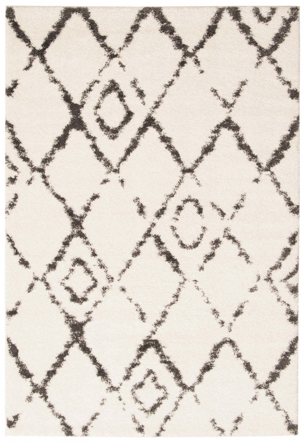 Serafina Ivory Shag 3'11 x 6'0 Area Rug|Carpette à poil long Serafina ivoire 3 pi 11 po x 6 pi 0 po|D86F2ZM6