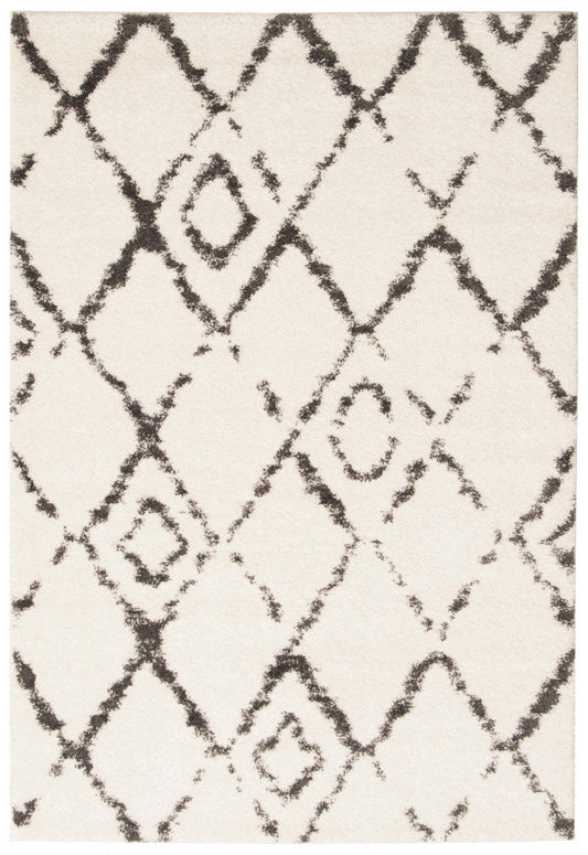 Serafina Ivory Shag 3'11 x 6'0 Area Rug|Carpette à poil long Serafina ivoire 3 pi 11 po x 6 pi 0 po|D86F2ZM6