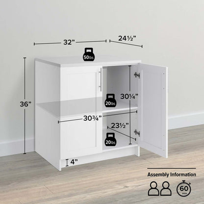 Prepac Elite 32 Base Storage Cabinet - Blanc|Armoire de rangement de base Elite de Prepac de 32 po - blanche