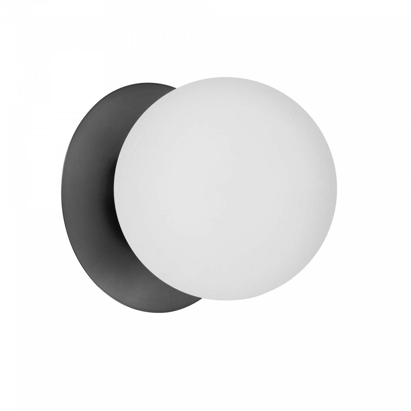 Dainolite Burlat 1 Light Wall Sconce Matte Black White Glass Lamp|Applique murale Burlat de Dainolite en verre blanc, avec fini noir mat et 1 ampoule