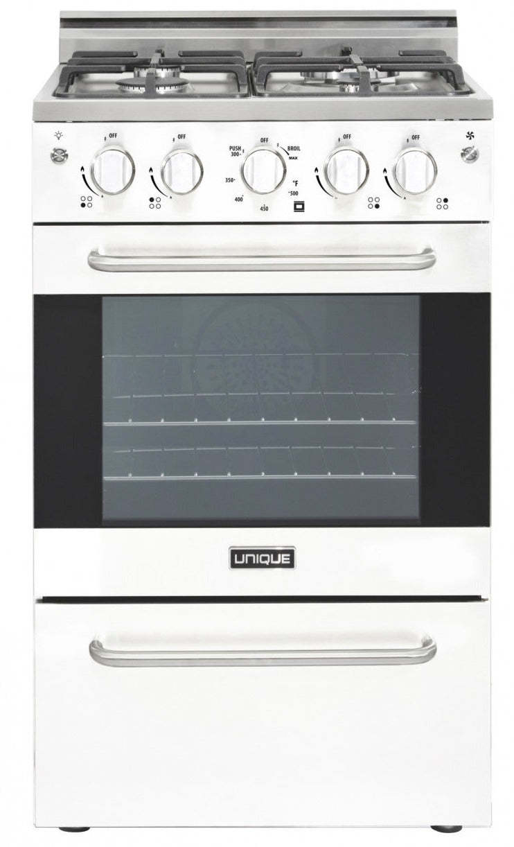 Prestige par Unique Cuisinière à gaz de 20 po à convection - UGP-20V PC1 W | U20VPC1W
