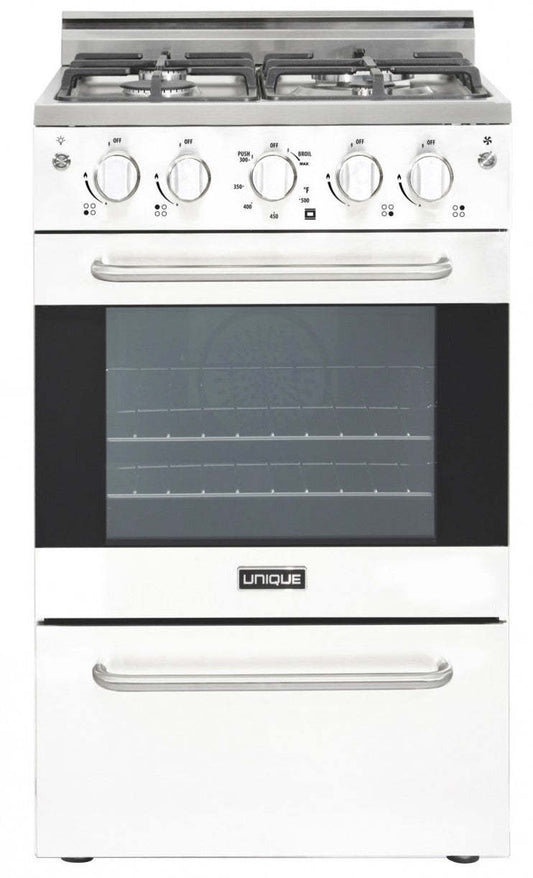 Prestige par Unique Cuisinière à gaz de 20 po à convection - UGP-20V PC1 W | U20VPC1W
