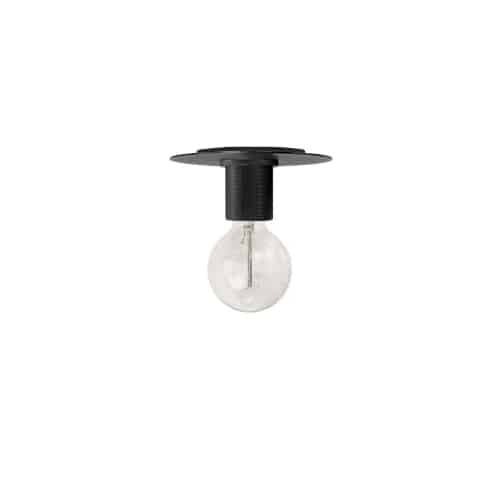 Dainolite Roswell 1 Light Flush Mount Medium Matte Black Lamp|Plafonnier affleuré moyen Roswell de Dainolite avec finition noire mate et 1 ampoule