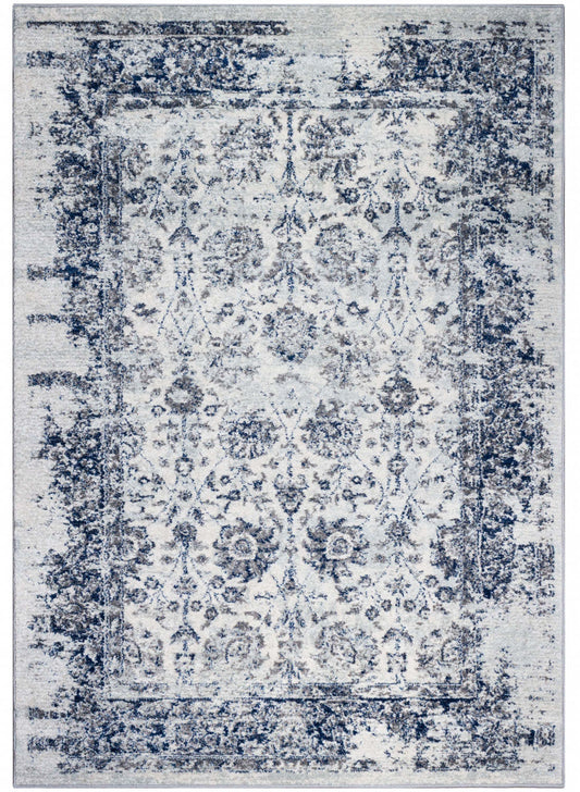 Tapis Roma Fantasia bleu marine 4x6 | Tapis Roma Fantasia bleu marine 4 x 6 | D80GB7LO