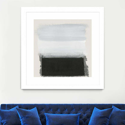 Œuvre d'art murale encadrée blanche et mate « Star Night Interlude » 36 x 36