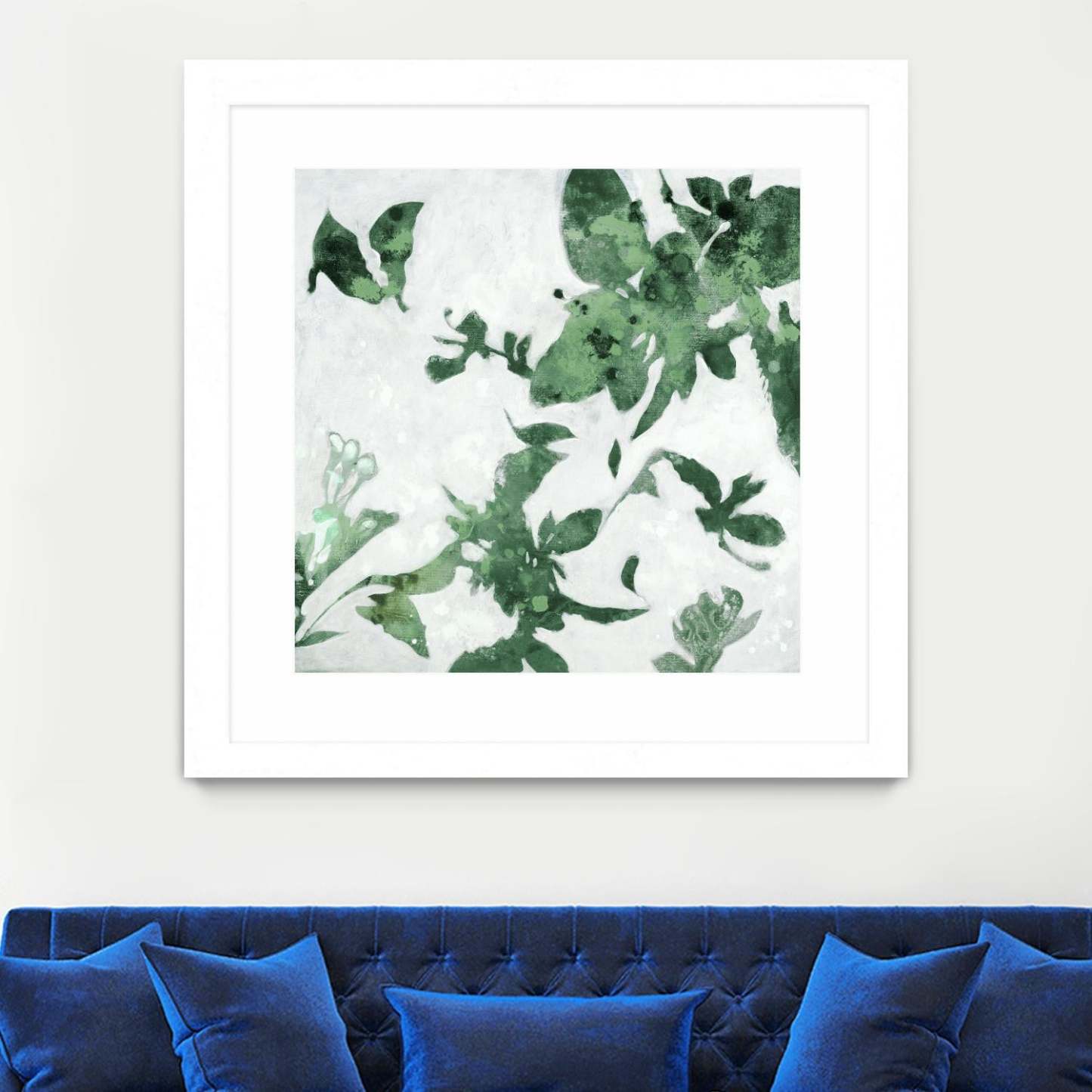 Œuvre d'art murale encadrée blanche « High Flying I » 36 x 36