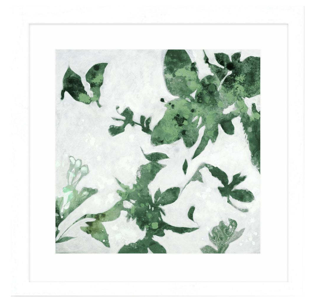 Œuvre d'art murale encadrée blanche « High Flying I » 36 x 36