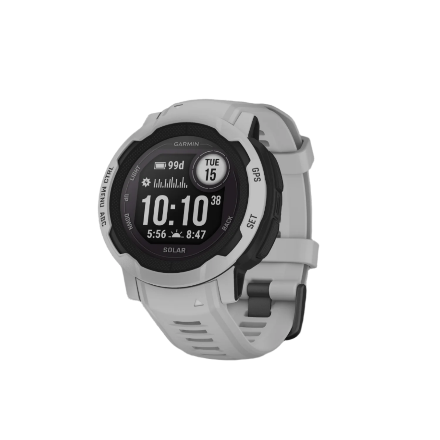 Garmin Instinct® 2 Solar Gps Smartwatch - Durable Rugged Design With Solar Charging - Mist Grey|Montre Gps Garmin Instinct® 2 Solar - Design Robuste Et Durable Avec Chargement Solaire - Gris Brume