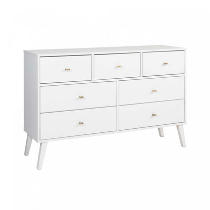 Commode Milo 7 tiroirs - Blanc|Commode Milo à 7 tiroirs - blanche