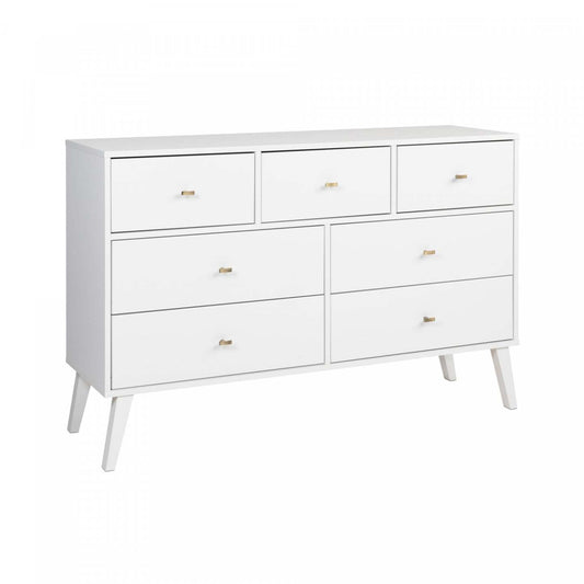 Commode Milo 7 tiroirs - Blanc|Commode Milo à 7 tiroirs - blanche