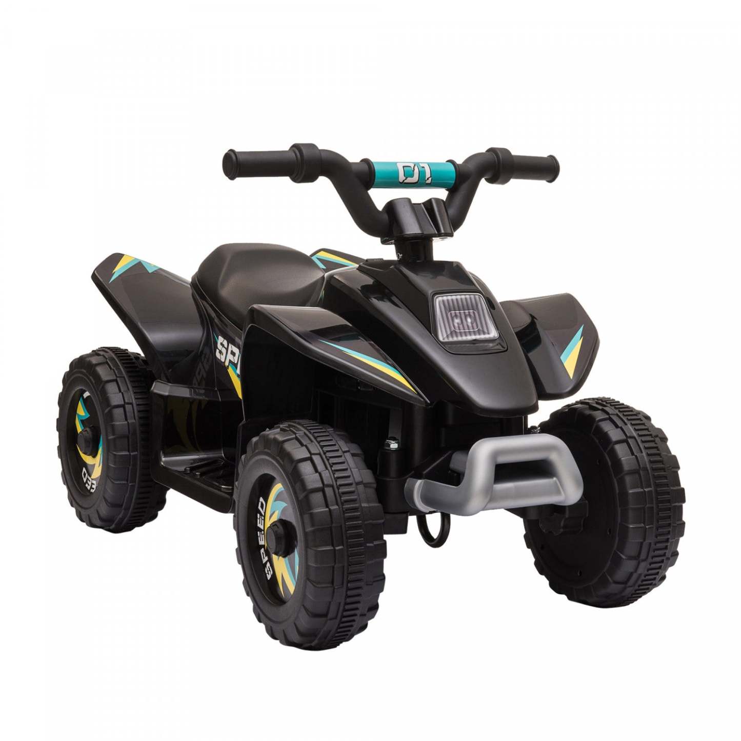 Aosom Kids Atv, voiture électrique à batterie de 6 V pour enfants, quad pour tout-petits à 4 roues avec interrupteur avant | Qaba Quad, véhicule électrique alimenté par batterie de 6 V, quad à 4 roues avec interrupteur avant et