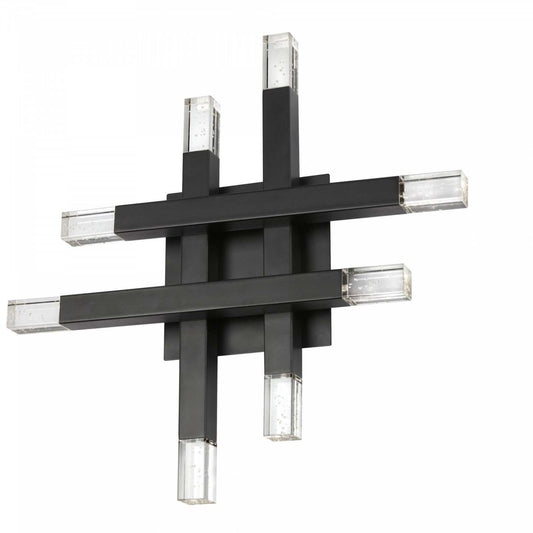 Dainolite Francesca Wall Sconce 24w Matte Black Acrylic Diffuser Lamp|Applique murale Francesca de Dainolite en acrylique qui diffuse la lumière, avec fini noir mat et ampoule de 24 W